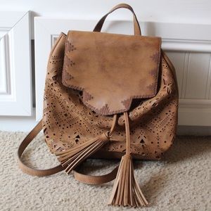Brown Boho Backpack.